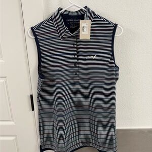 Peter Millar Navy Striped Men's Shirt